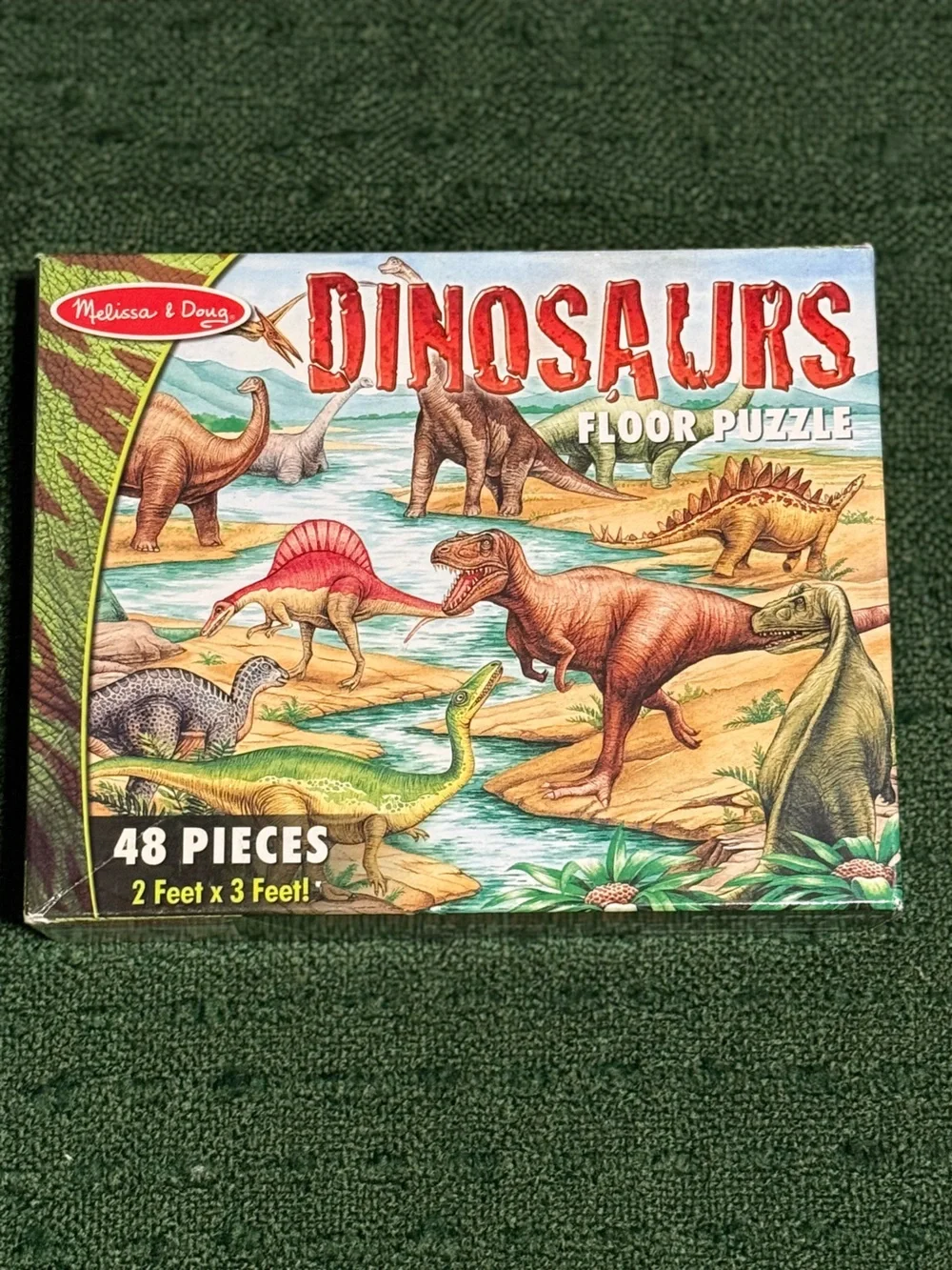 Melissa & Doug Dinosaur and Tyrannosaurus Floor Puzzles - set of 2
